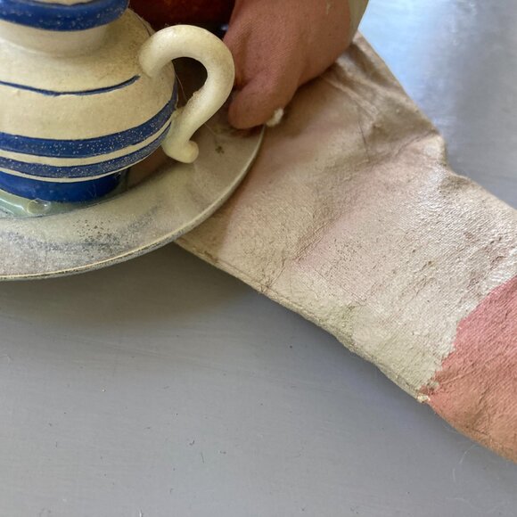 CHRISTMAS PIG CHEF 1999 23" Handpainted Paper Mache  Stuffed Display Doll RARE - Picture 4 of 11